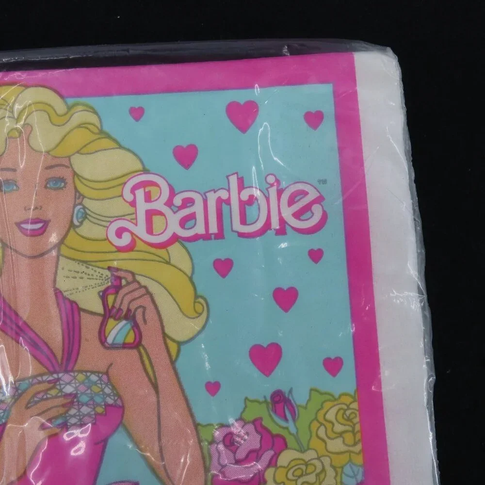 VTG Unique Industries Barbie 1989 Luncheon Napkins 16ct 13in x 13in NEW Sealed